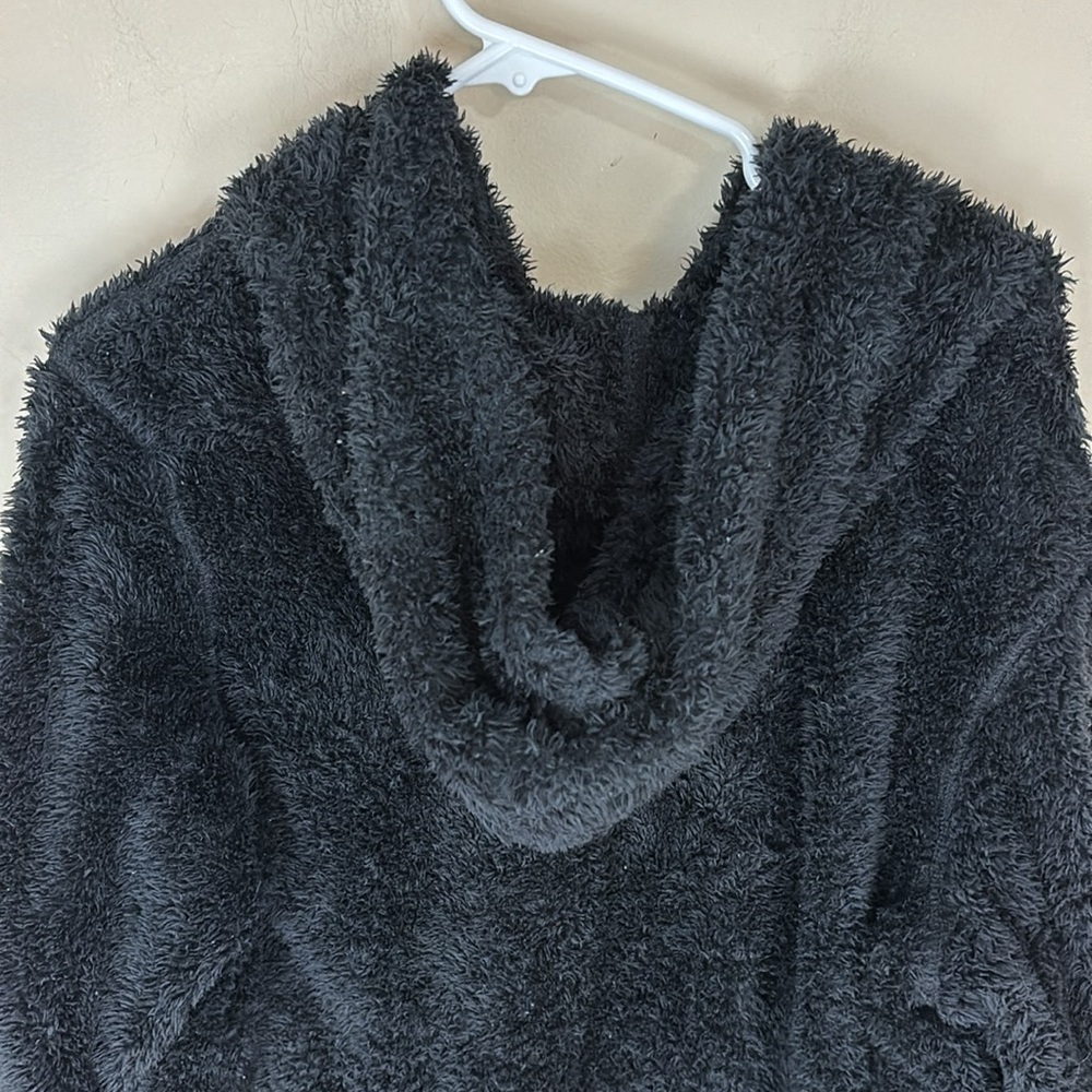 NFL Team Apparel Fuzzy Black Full Zip Carolina Panthers Hoodie Jacket Size Large - Picture 5 of 14